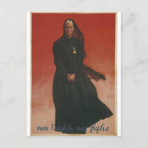 Propaganda Poster betrügen Postkarte