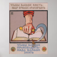 Propaganda Poster der sowjetischen Bildung