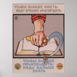 Propaganda Poster der sowjetischen Bildung