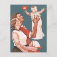 Propaganda-Poster der sowjetischen Familie