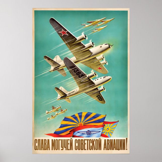 Propaganda Poster Glory to the mighty Soviet (Vorne)