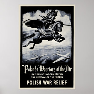 Propagandaplakat des Zweiten Weltkriegs für Polen  Poster