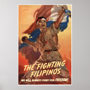 Propagandaplakat Die kämpfenden Filipinos Poster