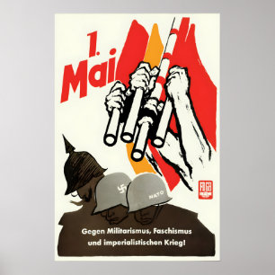Propagandaposter DDR FDGB 1. Mai Poster