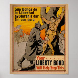 Propagandaposter für WW1-Freiheitsanleihen Poster