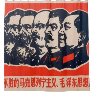 Propagandavorsitzender der Kommunisten Mao Stalin Duschvorhang