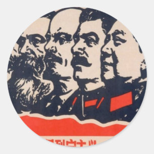 Propagandavorsitzender der Kommunisten Mao Stalin Runder Aufkleber