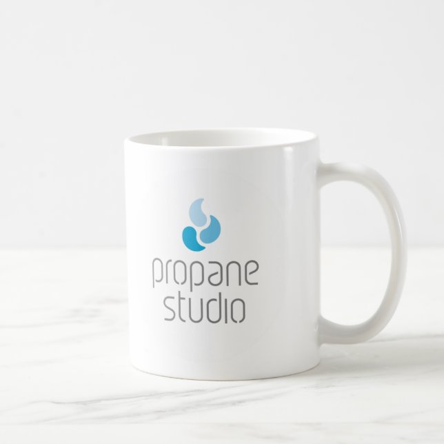 Propan-Studio - klassische weiße Tasse (Rechts)