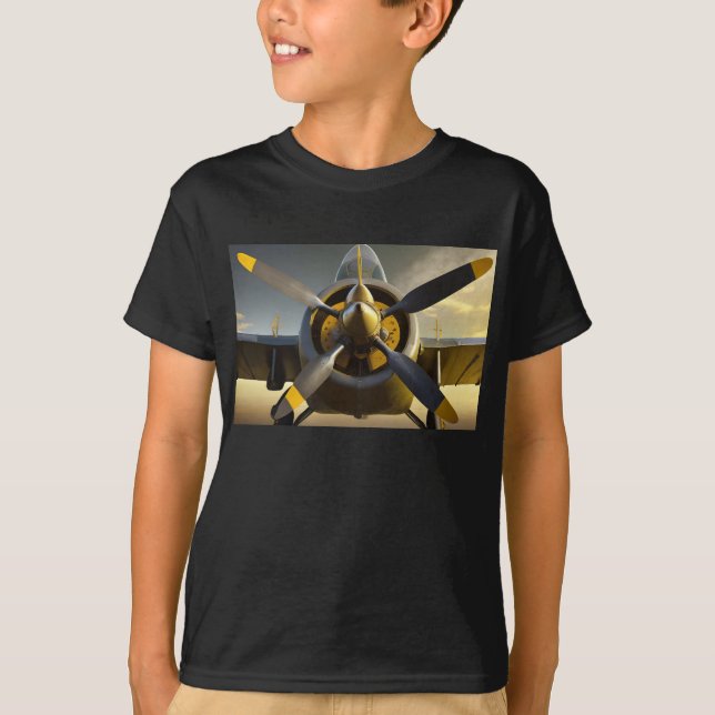 Propeller für das Spitfire-Flugzeug des Zweiten We T-Shirt (Vorderseite)