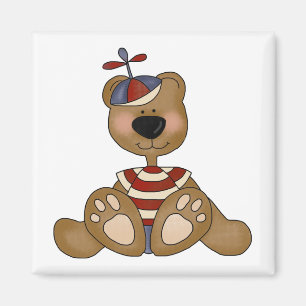 Propeller-Hut-Jungen-Bärn-T-Shirts und Geschenke Magnet