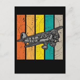 Propeller Plane Retro Airplane Enthusiast Postkarte