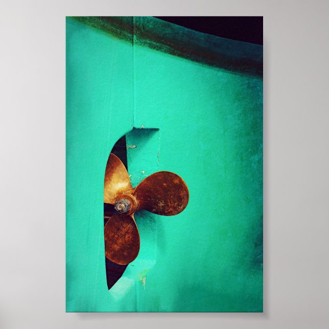 Propellerboote des Schiffes Aquamarin Poster (Vorne)