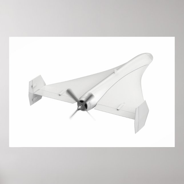 Propellergestütztes militärisches UAV Poster (Vorne)