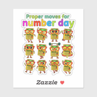 Proper Maths for Number Day Cute Sticker
