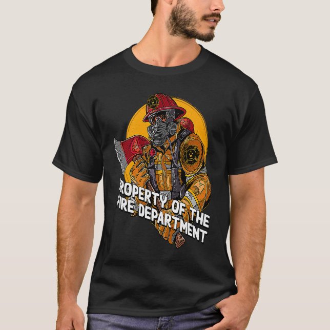 Property Fire Department Firefighter Professional  T-Shirt (Vorderseite)
