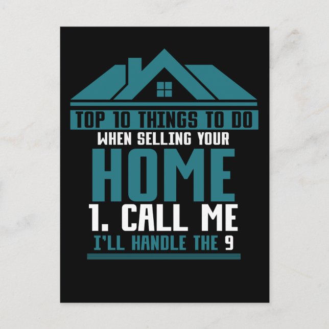 Property Invenstor Best Real Anwesen Agent Postkarte (Vorderseite)