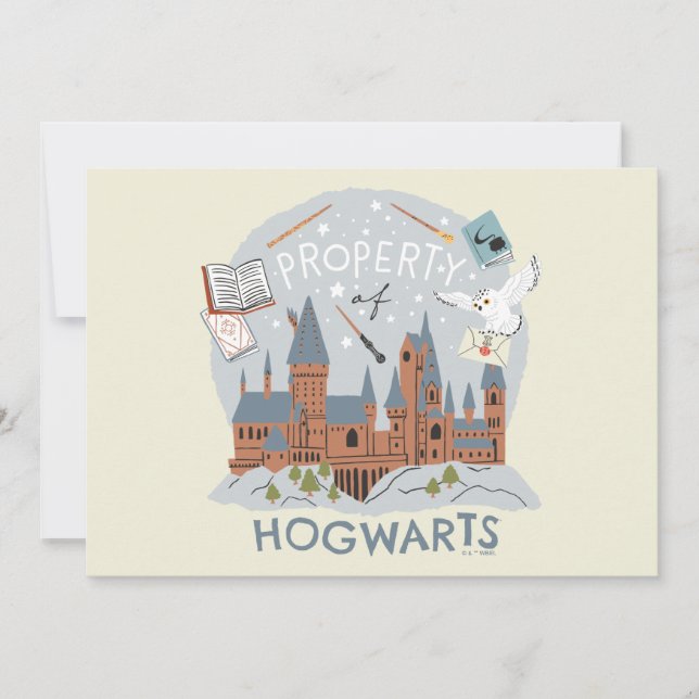 Property of Hogwarts Cartoon Graphic Karte (Vorderseite)