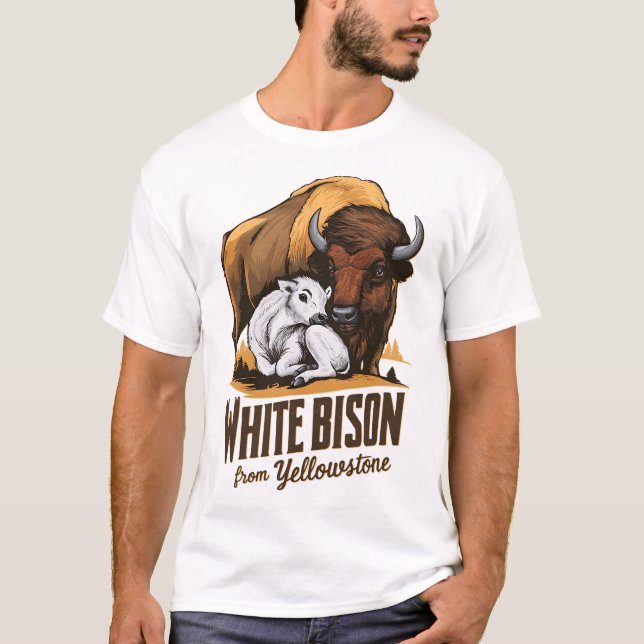 PROPHECKKALF VON WHITE BABY BISON AUS YELLOWSTONE  T-Shirt (Vorderseite)