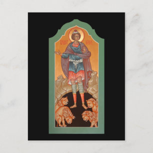 Prophet Daniel in der Lions Den Gebet-Karte Postkarte