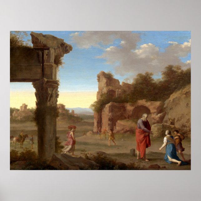 Prophet Elijah - van Poelenburch Kunstgewerbe Poster (Vorne)