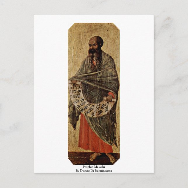 Prophet Malachi von Duccio di Buoninsegna Postkarte (Vorderseite)