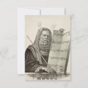 Prophet Mose mit den Tabletten des Gesetzes Dankeskarte