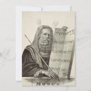 Prophet Mose mit den Tabletten des Gesetzes Einladung