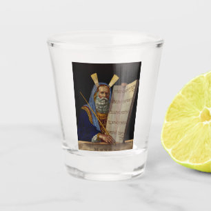 Prophet Mose mit den Tabletten des Gesetzes Schnapsglas