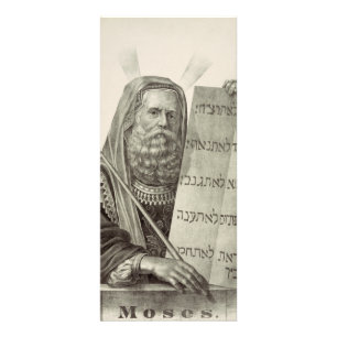 Prophet Mose mit den Tabletten des Gesetzes Werbekarte
