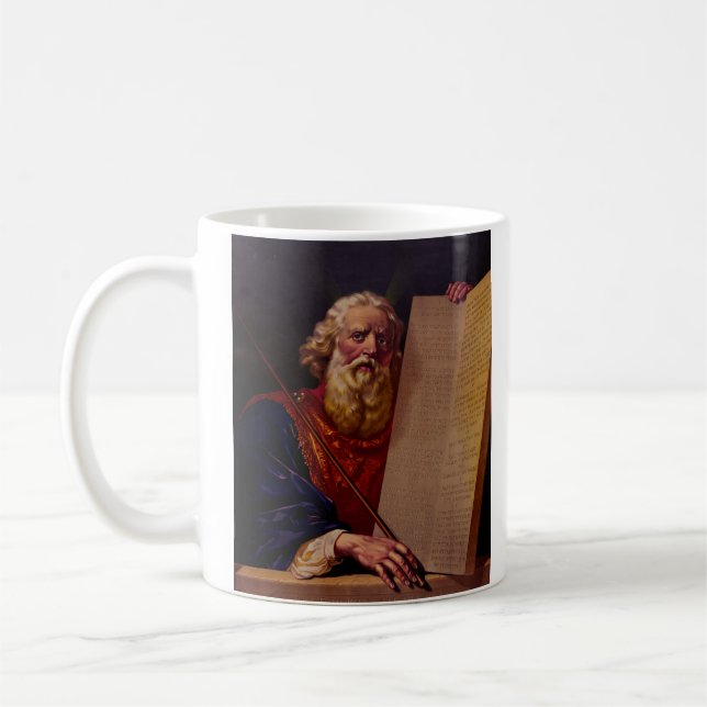 Prophet Moses auf dem Berg Sinai – High-Fidelity-E Kaffeetasse (Links)