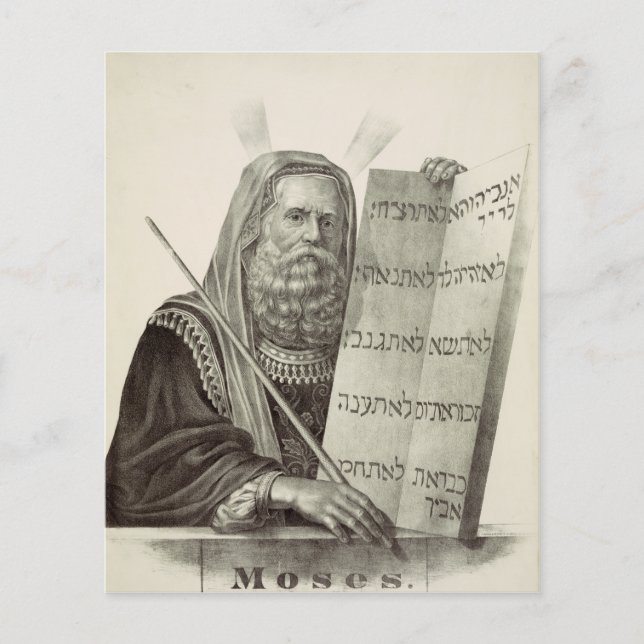 Prophet Moses mit den Gesetzestafeln Flyer (Vorne)