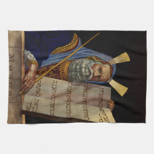 Prophet Moses mit den Gesetzestafeln Geschirrtuch