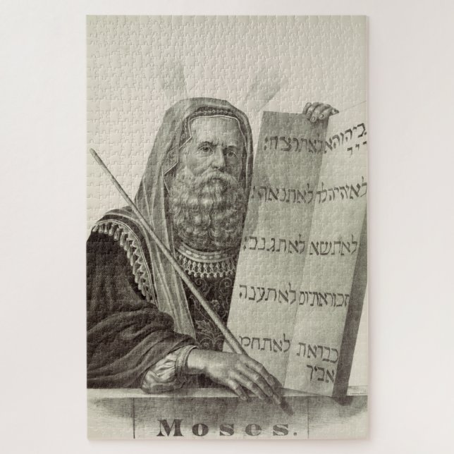Prophet Moses mit den Gesetzestafeln Puzzle (Vertikal)