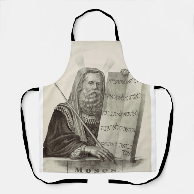 Prophet Moses mit den Gesetzestafeln Schürze (Vorderseite)