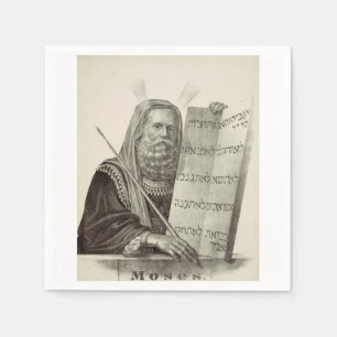 Prophet Moses mit den Gesetzestafeln Serviette
