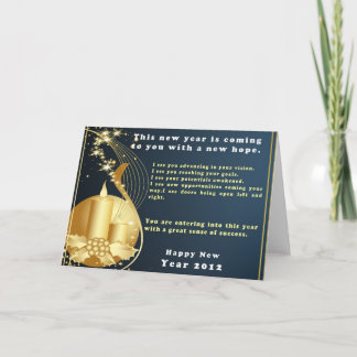 Prophetische Wörter für 2012 Feiertagskarte