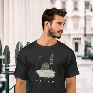 Prophet's Mosque T-Shirt: Elegantes Salam und Masj T-Shirt