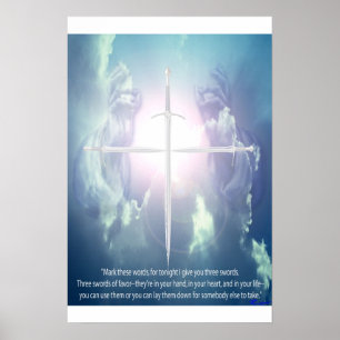 Prophezeiung mit 3 Klingen Poster