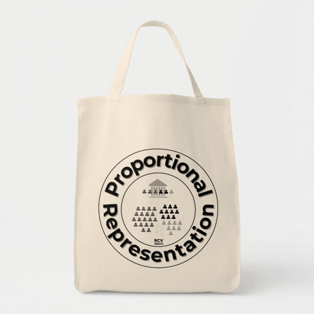 Proportionale Vertretung auf der Verpackung Tragetasche (Vorne)