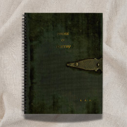 Prosa- und Poesie-Journal mit debossiertem Moos-Sa Notizbuch