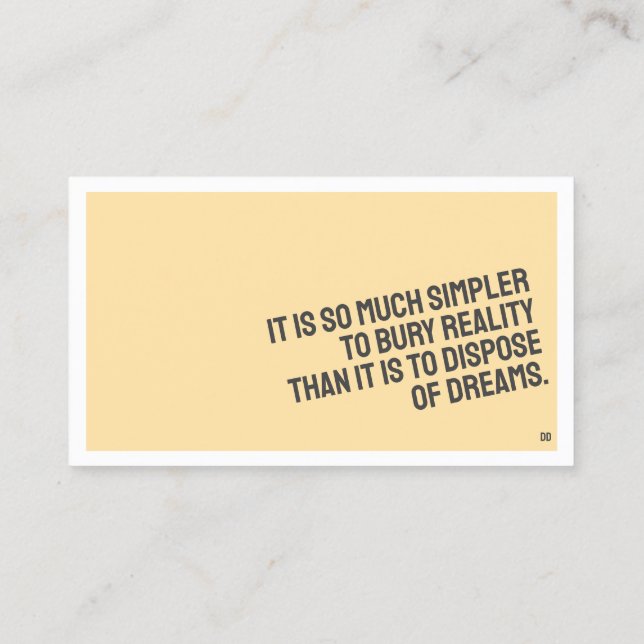 PROSE Minimalistische Visitenkarte (Rückseite)