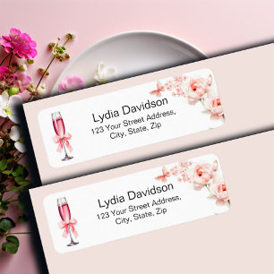 Prosecco Dusty Pink Roses Rücksendeadresse