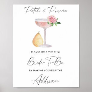 Prosecco - Hilfe für die geschäftige Brautadresse Poster