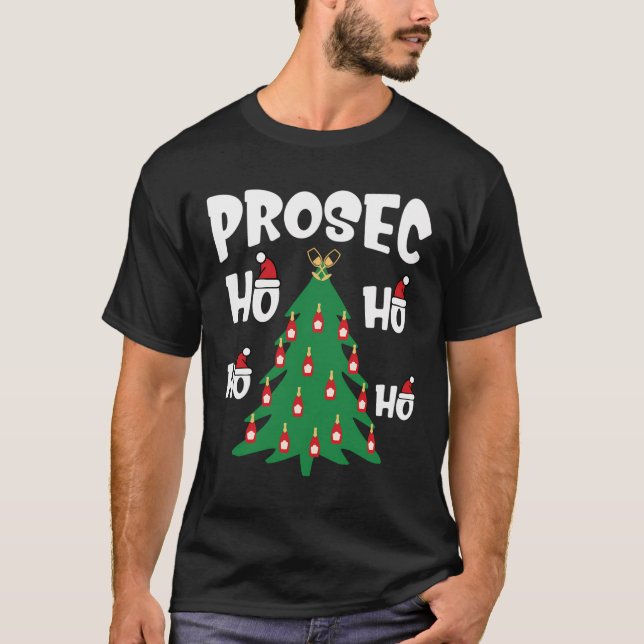 Prosecco Ho Ho Ho Weihnachtswein Prosec-Ho P T-Shirt (Vorderseite)