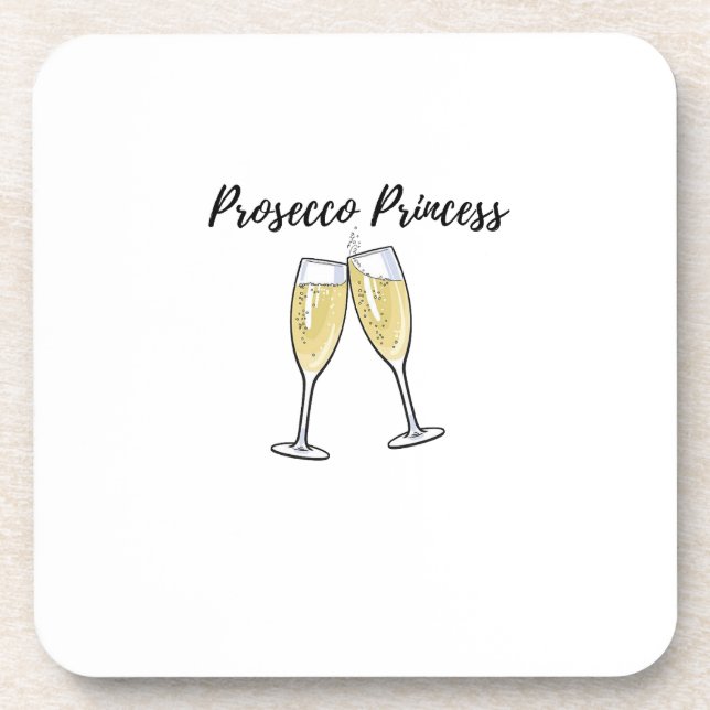 Prosecco Princess Getränkeuntersetzer (Vorderseite)