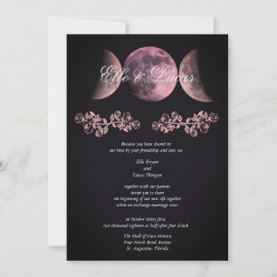 Prosecco Triple Moon Wedding Einladung