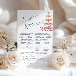 Prosecco Trivia Fuchsia Petals Brautparty