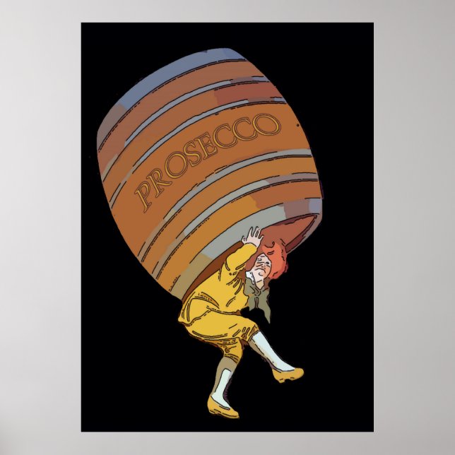 Prosecco, Weinbarrel Poster (Vorne)