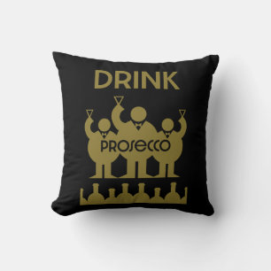 Prosecco Weintrinker Kissen