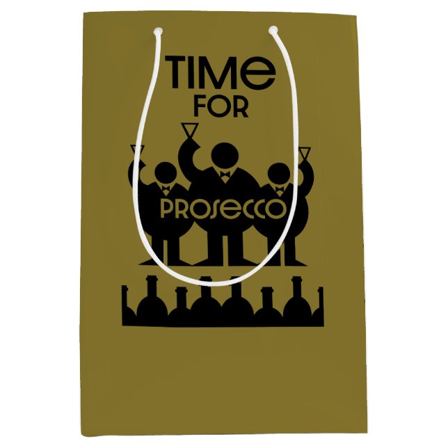 Prosecco Weintrinker Mittlere Geschenktüte (Vorderseite)